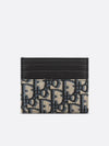 Oblique Jacquard Grained Leather Card Wallet Black - DIOR - BALAAN 4