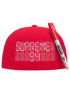 Sharpie Box Logo Snapback Red - SUPREME - BALAAN 4