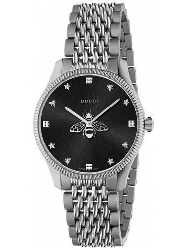 G Timeless Bee Metal Watch Black Silver - GUCCI - BALAAN 1