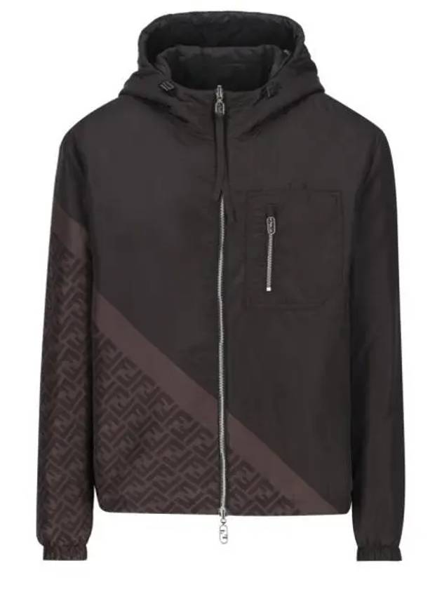 Nylon Windbreaker Jacket Black - FENDI - BALAAN 2