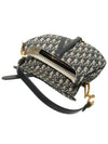 Saddle Oblique Jacquard Shoulder Bag Navy - DIOR - BALAAN 5