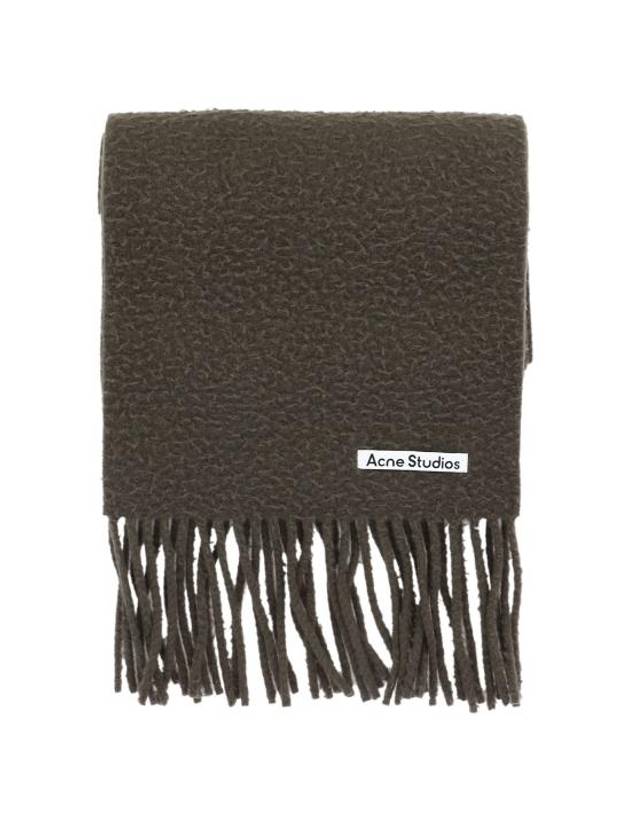 Wool Fringe Scarf Brown - ACNE STUDIOS - BALAAN 1