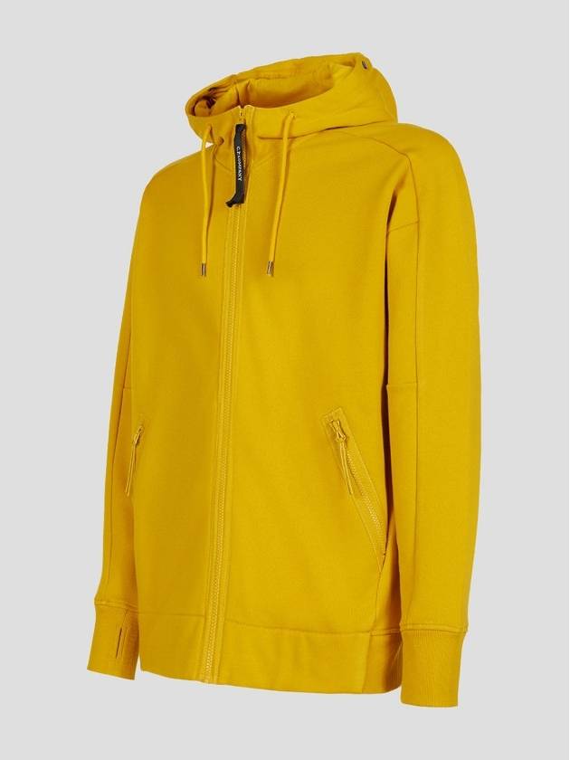 Men's Diagonal Fleece Goggles Zip Up Hoodie Yellow - CP COMPANY - BALAAN 3