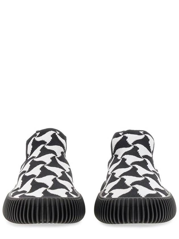 Ripple Triangle Pattern Slip-Ons Black White - BOTTEGA VENETA - BALAAN 5