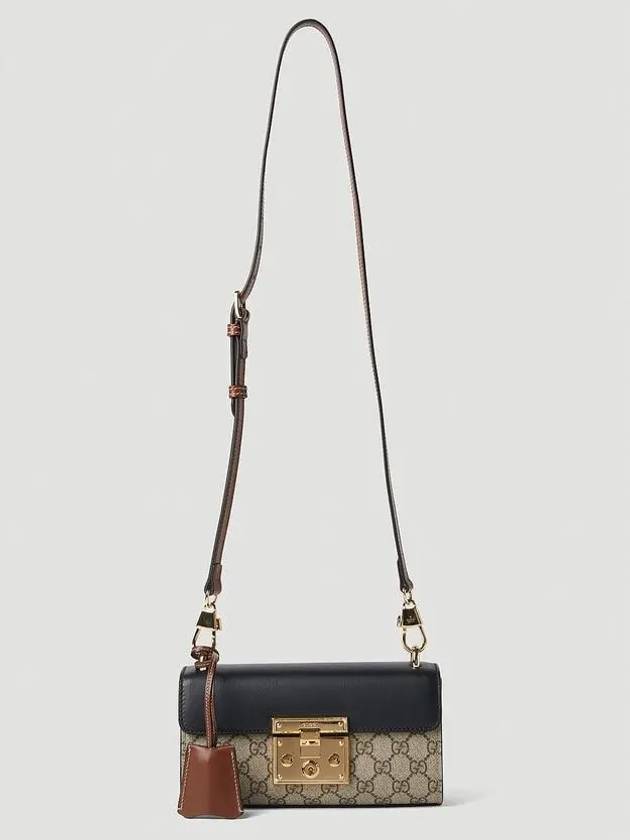 Padlock Small Shoulder Bag Black Beige - GUCCI - BALAAN 4