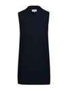 Women's V-neck Knit Midi Dress Blue - MAISON MARGIELA - BALAAN 2