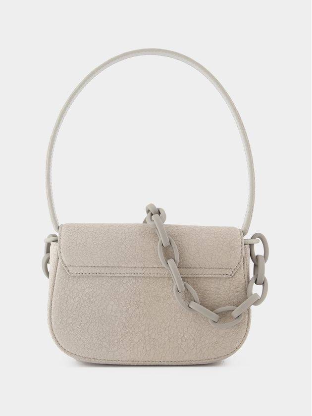 1dr Shoulder Bag - DIESEL - Leather - White - DIESEL - BALAAN 3