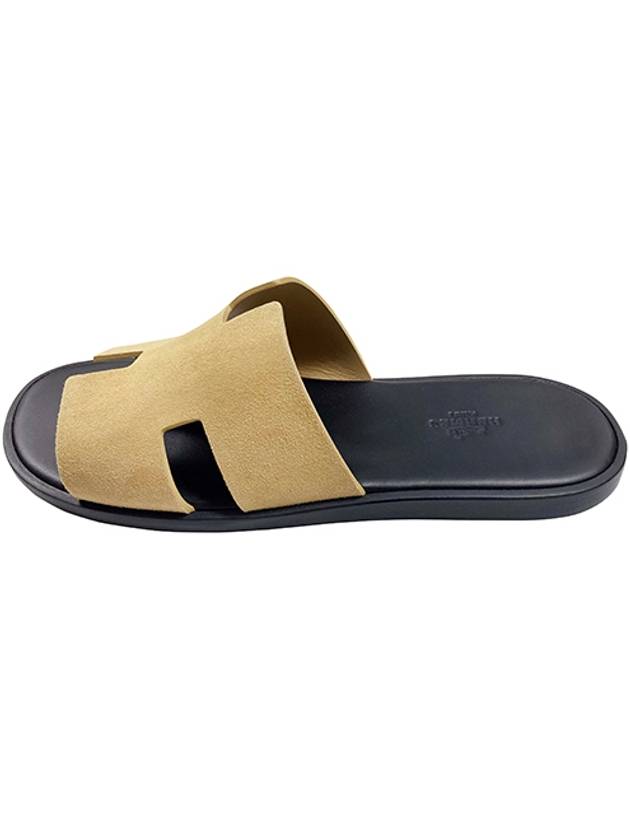 Izmir Suede Goatskin Sandals Beige - HERMES - BALAAN 2