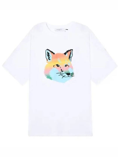 Vibrant Fox head Easy Short Sleeve T-Shirt White - MAISON KITSUNE - BALAAN 2