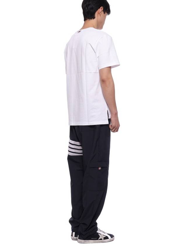 Men's Military Ripstop Mesh 4 Bar Track Pants Navy - THOM BROWNE - BALAAN 7