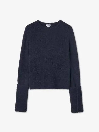 Fluffy Wool Blend Knit Top Navy - SUNNEI - BALAAN 2