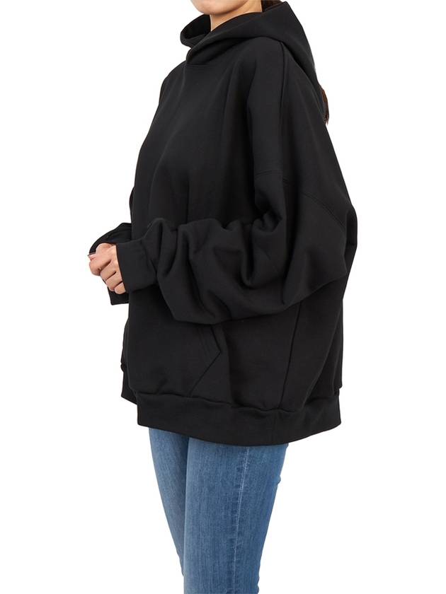 Women's Care Label Hooded Top Black - BALENCIAGA - BALAAN.