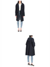 Women's Nylon Tech Hooded Parka Navy - THOM BROWNE - BALAAN 5