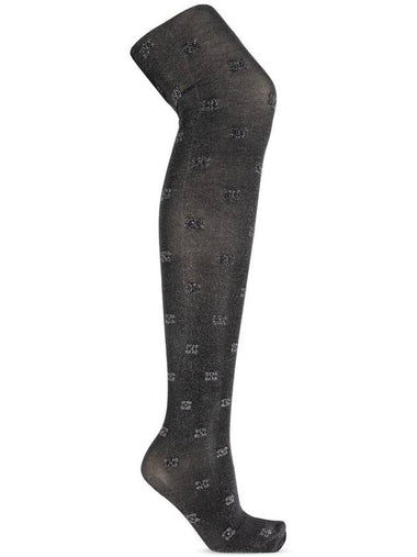 Ganni Tights With Decorative Finish, Women's, Black - GANNI - BALAAN 1