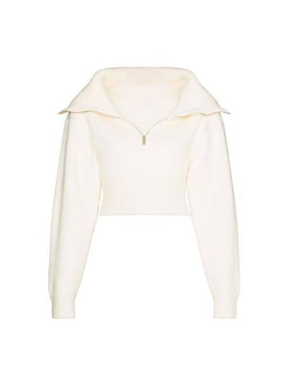 La Maille Risoul Double Collar Knit Top Offwhite - JACQUEMUS - BALAAN 2