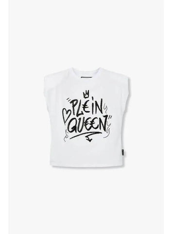 Women s Hotfix Power Shoulder Sleeveless Top White - PHILIPP PLEIN - BALAAN 1