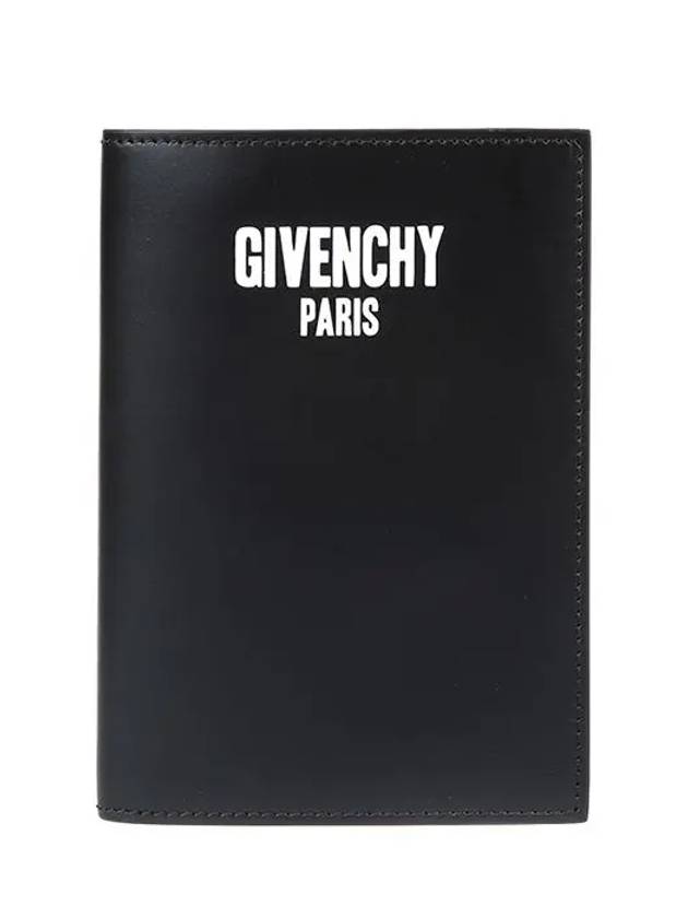 Logo Typo Iconic Passport Wallet Black - GIVENCHY - BALAAN.