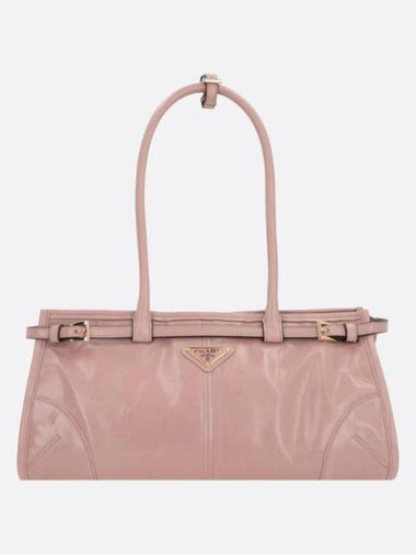 Medium Leather Tote Shoulder Bag Lily Of The Valley - PRADA - BALAAN 1