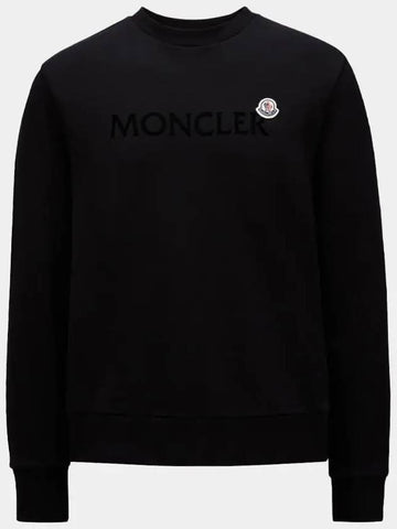 Men s Logo Patch Black Sweatshirt 8G00039 809KR 999 - MONCLER - BALAAN 1