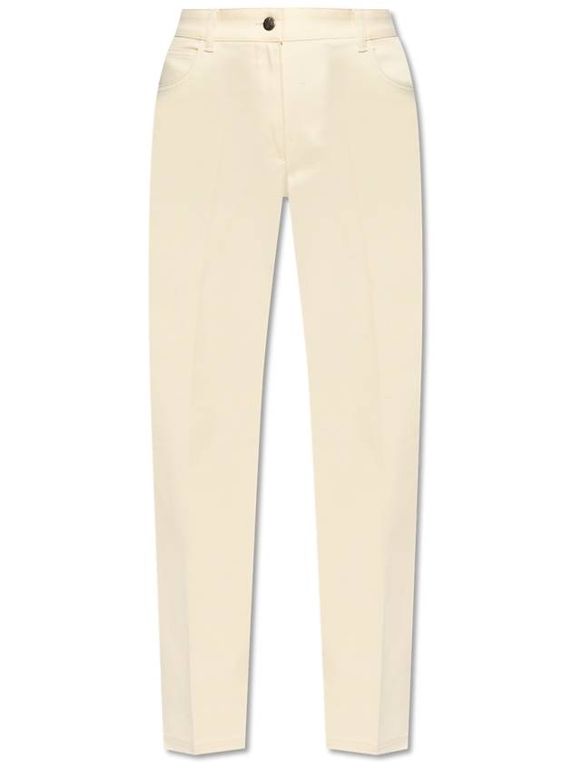 Moncler Cotton Trousers, Women's, Cream - MONCLER - BALAAN 1