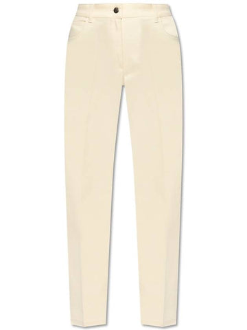 Moncler Cotton Trousers, Women's, Cream - MONCLER - BALAAN 1