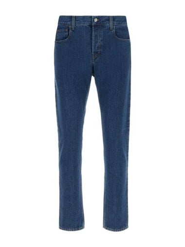 Web Tapered Denim Jeans Blue - GUCCI - BALAAN 1