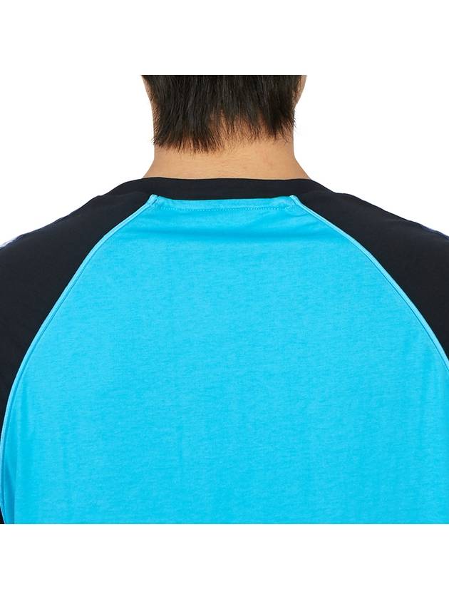 FF raglan short sleeve t-shirt blue - FENDI - BALAAN.