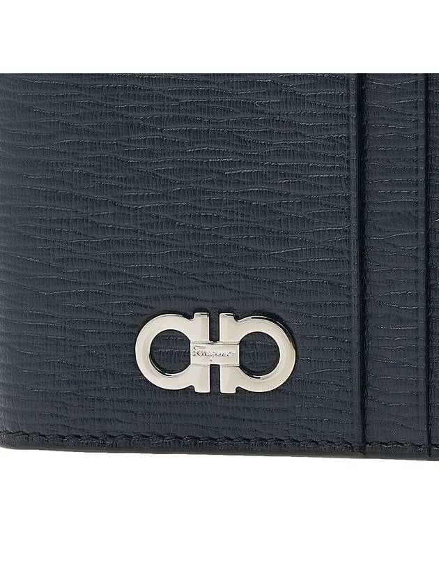 Men's Gancini Card Wallet 66 0371 DEEP OCEAN 0744864 - SALVATORE FERRAGAMO - BALAAN 6