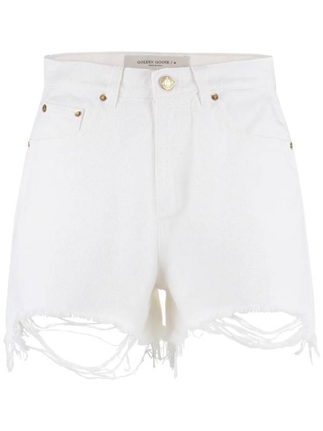 Denim Shorts White - GOLDEN GOOSE - BALAAN 1