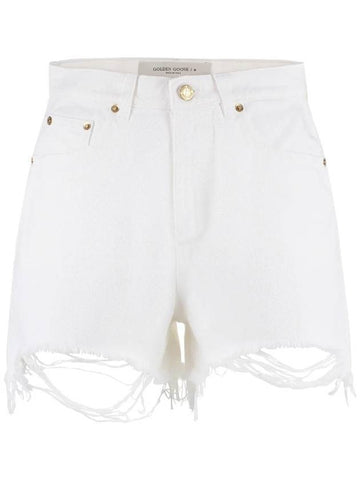 Denim Shorts White - GOLDEN GOOSE - BALAAN 1