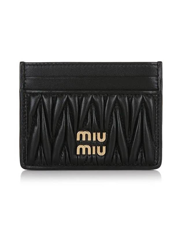 5MC076 AFPP F0002 Leather Nappa Matelasse Card Wallet - MIU MIU - BALAAN 2