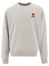 Boke Flower Embroidered Logo Cotton Sweatshirt Pale Grey - KENZO - BALAAN 2