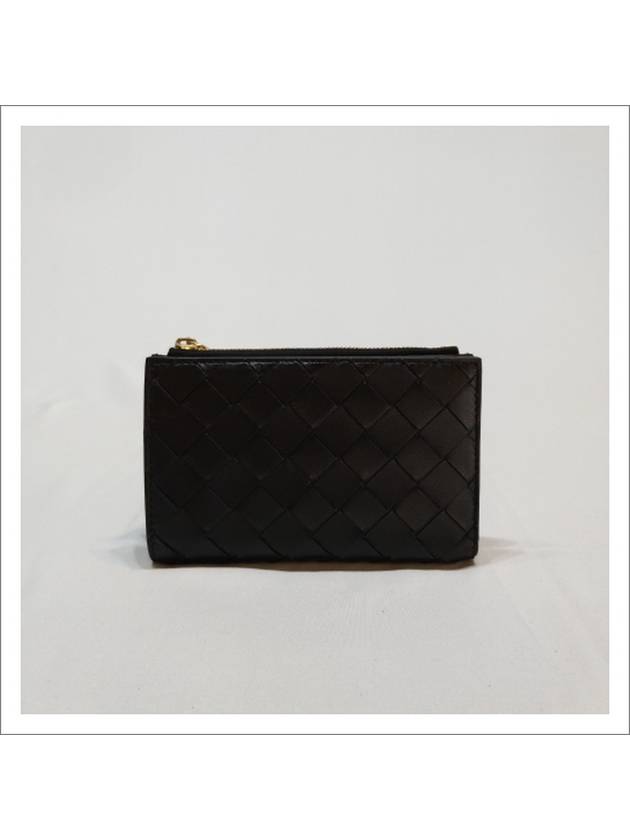 Intrecciato Folder Zipper Card Wallet Black - BOTTEGA VENETA - BALAAN 2