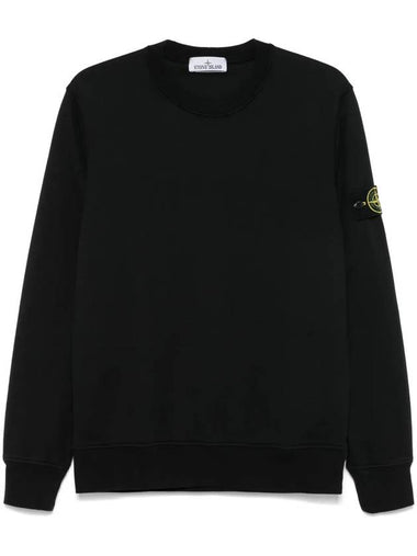 Men s Wapen Logo Organic Cotton Sweatshirt Black - STONE ISLAND - BALAAN 1