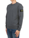 Compass Patch Crew Neck Sweatshirt Grey - STONE ISLAND - BALAAN 3