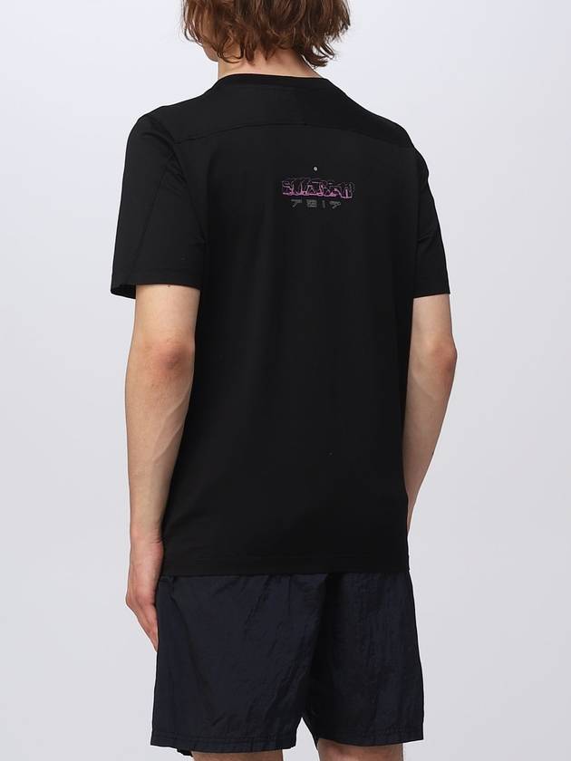 Shadow Back Graphic Print Short Sleeve T-Shirt Black - STONE ISLAND - BALAAN 4