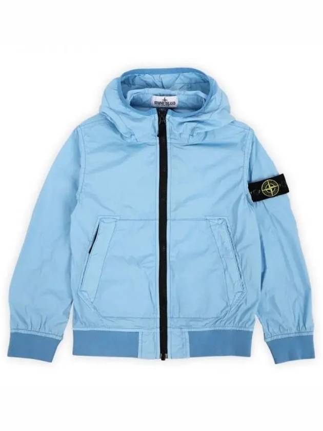 Kids Panno Speciale Reflective Mesh Zip Up Hoodie Blue - STONE ISLAND - BALAAN 2