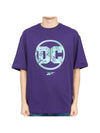 DC Logo Short Sleeve T-Shirt Purple - REEBOK - BALAAN 1