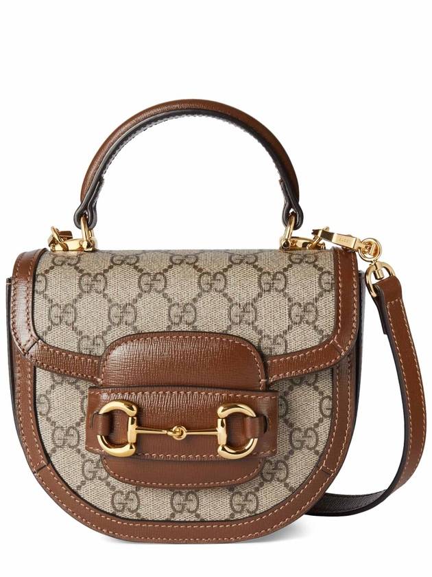 Horsebit 1955 Mini Top Handle Cross Bag Beige Brown - GUCCI - BALAAN 2