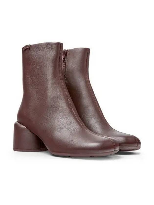 Niki Leather Ankle Middle Boots Burgundy - CAMPER - BALAAN 2