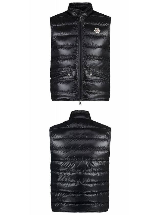 Gui Logo Patch Padded Vest Black - MONCLER - BALAAN 5