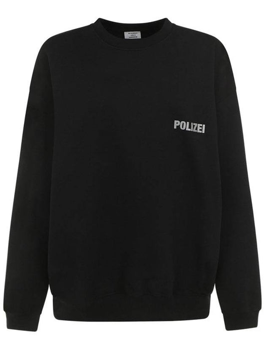 POLIZEI Logo Sweatshirt Sweatshirt Black - VETEMENTS - BALAAN.
