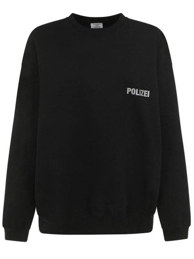 Polizei Logo Sweatshirt Black - VETEMENTS - BALAAN 1