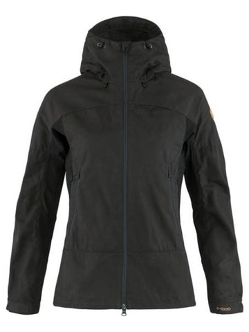 Abisko Lite Trekking Hooded Jacket Black - FJALL RAVEN - BALAAN 1