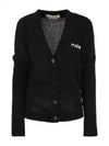 Logo Cotton Cardigan Black - MARNI - BALAAN 2