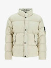 Garment Dyed Crinkle Reps R NY Down Padding Beige - STONE ISLAND - BALAAN 3