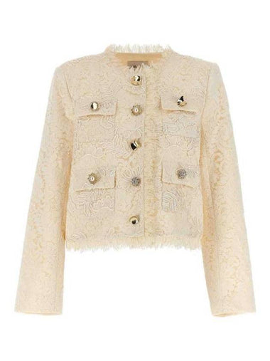 Women's Cord Lace Jacket Cream - SELF PORTRAIT - BALAAN 1