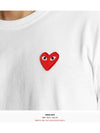 Play Red Heart Waffen Short Sleeve T-Shirt White P1 T108 2 - COMME DES GARCONS - BALAAN 9