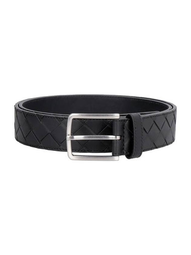 Intrecciato Belt Black - BOTTEGA VENETA - BALAAN 1