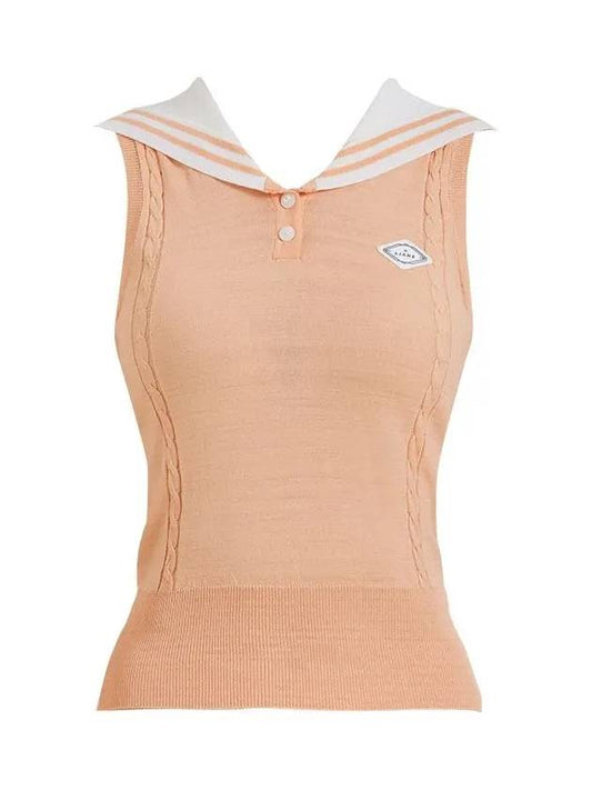 Golf Wear Sailor Sleeveless Knit Peach - J JANE - BALAAN 2